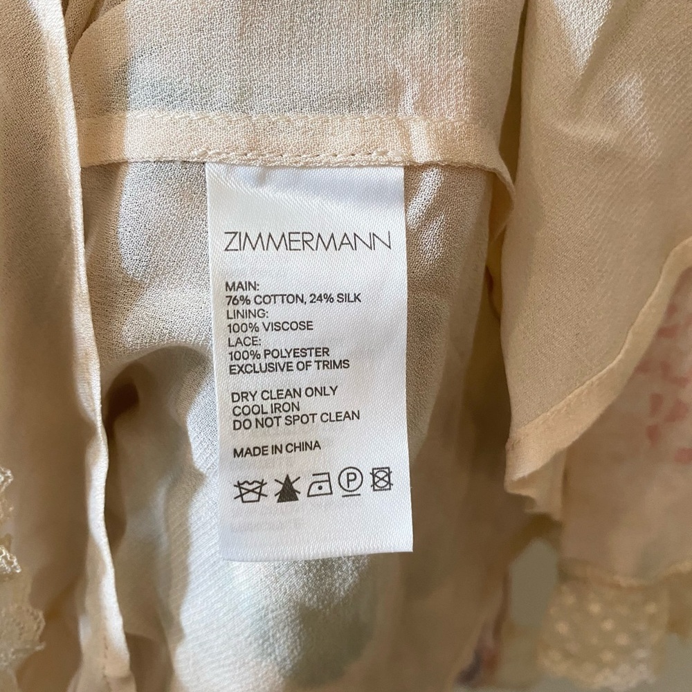 Zimmermann Verity Scallop Short Dress size 2/ US 8 - Picture 7 of 11